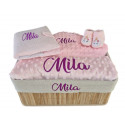 Corbeille cadeau naissance personnalisée