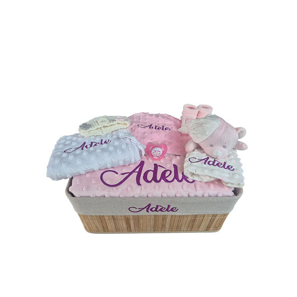 Corbeille cadeau naissance personnalisé