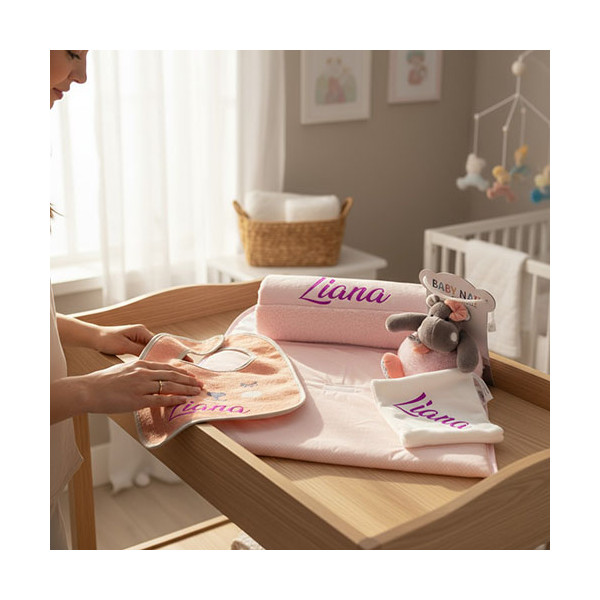 Trousse personnalisée Grand modèle bleu clair