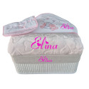 Corbeille cadeau naissance personnalisée