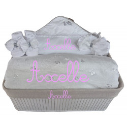 Corbeille cadeau naissance personnalis&eacute;e