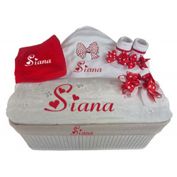 Corbeille cadeau naissance personnalisée
