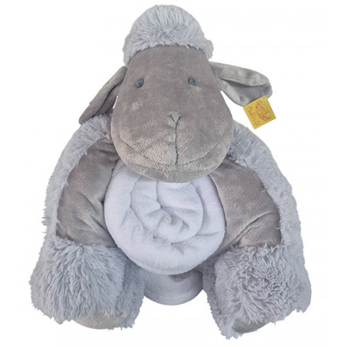 Couverture Polaire unie et sa Peluche personnalisée 