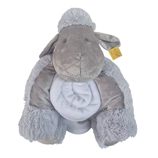 Couverture Polaire unie et sa Peluche personnalisée 