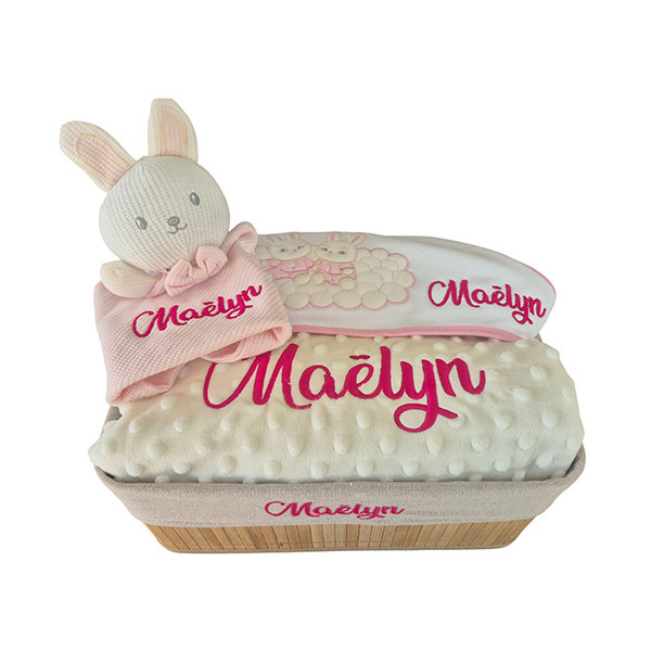 Corbeille cadeau naissance personnalisé