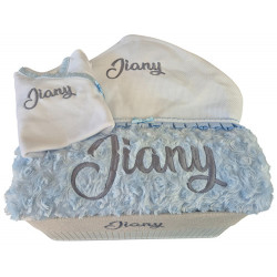 Corbeille cadeau naissance "rêve de mes parents" personnalisé