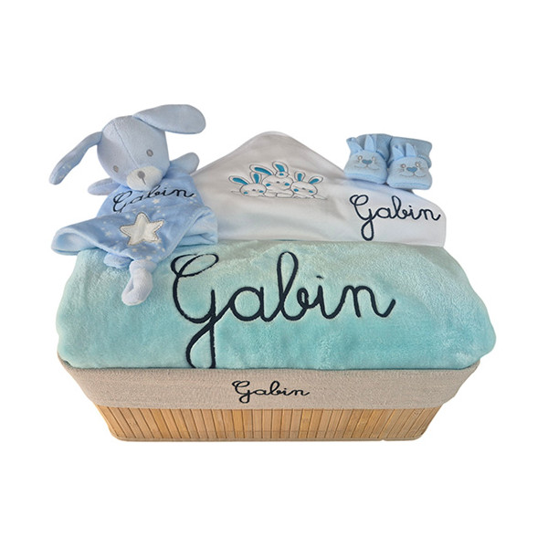 Corbeille cadeau naissance personnalisé