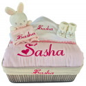 Corbeille cadeau naissance personnalisé