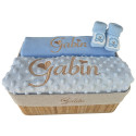 Coffret couverture et serviette personnalisé bébé