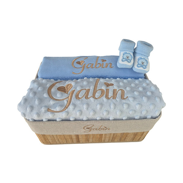 Coffret couverture et serviette personnalisé bébé