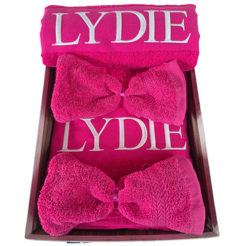 Coffret serviette de bain + drap de bain personnalisés + gants