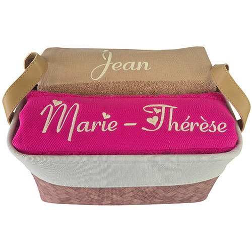 Coffret draps de bain personnalisés 