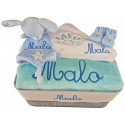 Corbeille cadeau naissance personnalisée