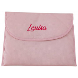 Trousse personnalisée Grand modèle rose ou bleu clair