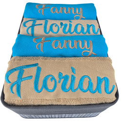 Coffret draps et serviettes de bain personnalis&eacute;s