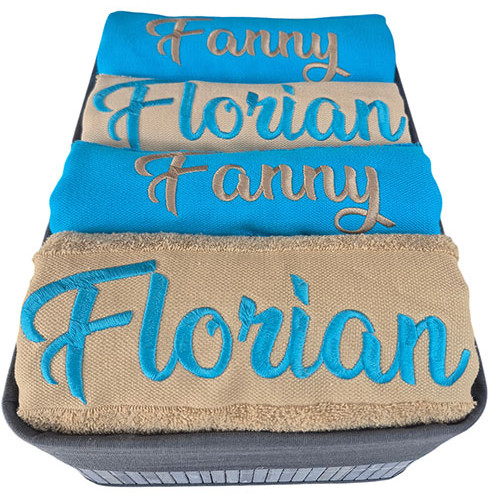 Coffret draps et serviettes de bain personnalisés