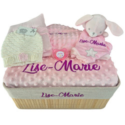 Corbeille cadeau naissance personnalisé