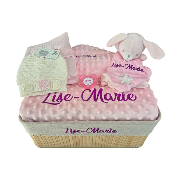 Corbeille cadeau naissance personnalisé
