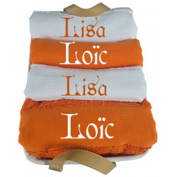 Coffret duo serviettes de bain + draps de bain personnalisés
