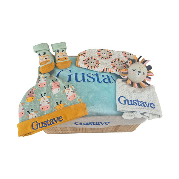 Corbeille cadeau naissance personnalisé