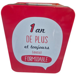 Boîte métal 1 an de plus