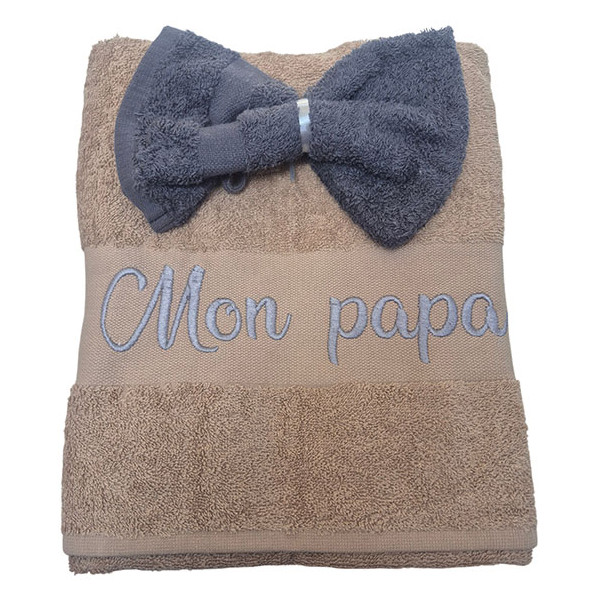 Serviette de toilette personnalisée plus gant