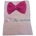 Serviette de toilette personnalisée plus gant déjà brodée