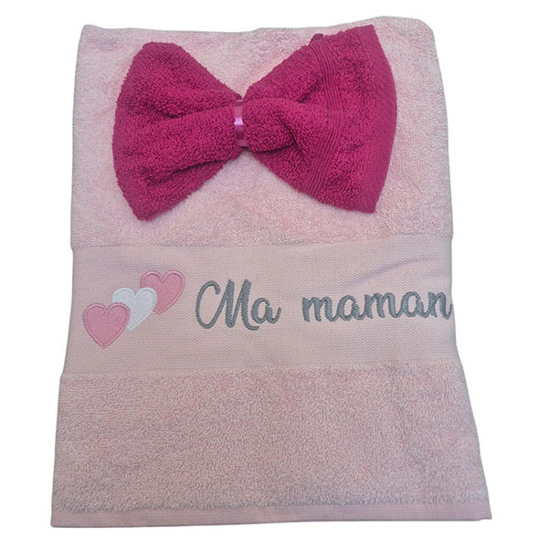 Serviette de toilette personnalisée plus gant
