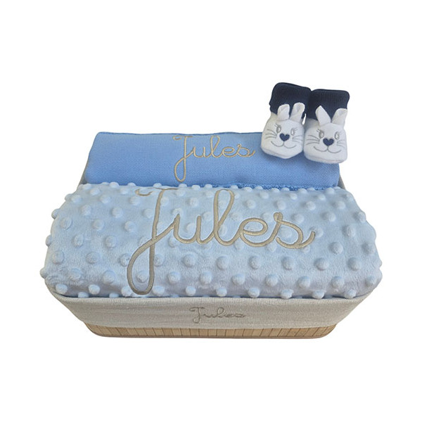 Coffret couverture et serviette personnalisé bébé