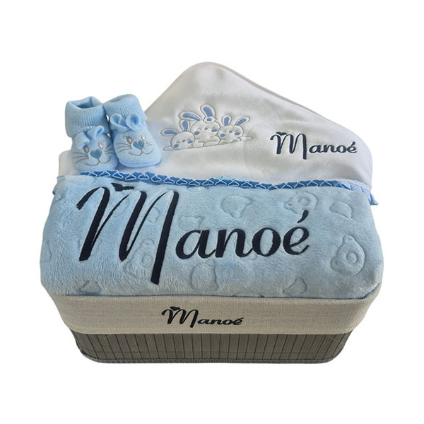 Corbeille cadeau naissance personnalisé