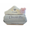 Corbeille cadeau naissance personnalisée