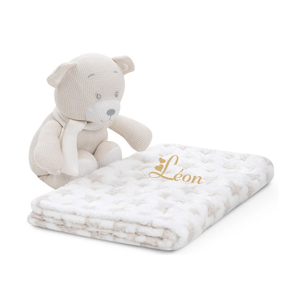 Couverture Polaire et sa Peluche personnalisée