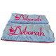 Coffret serviette de bain + drap de bain personnalisés