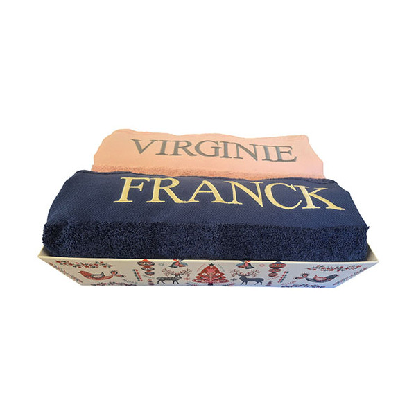 Coffret draps de bain personnalisés