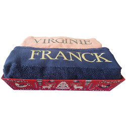 Coffret draps de bain personnalisés