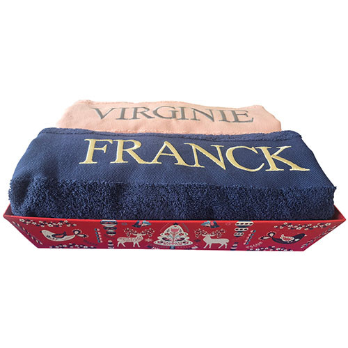 Coffret draps de bain personnalisés