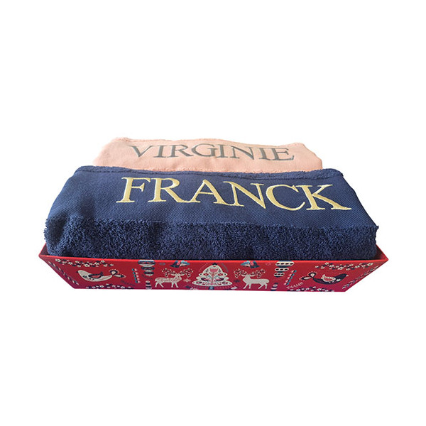 Coffret draps de bain personnalisés