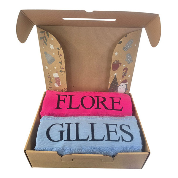 Coffret draps de bain personnalisés