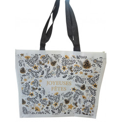 Sac shopping "Joyeuses f&ecirc;tes"