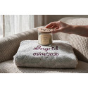 Coffret cadeau "cocooning" Plaid personnalisé et bougie gravée