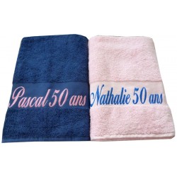 Duo de Draps de bain personnalisé