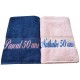 DUO DE DRAPS DE BAIN PERSONNALISES