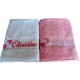 DUO DE DRAPS DE BAIN PERSONNALISES