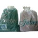 Peignoir de bain Personnalisé pour adulte coloris turquoise et blanc