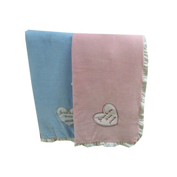 Couette bébé personnalisée rose et bleue