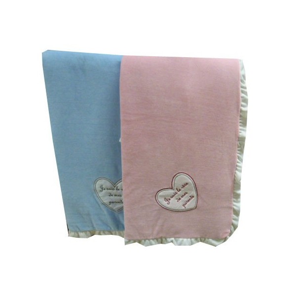 Couette bébé personnalisée rose et bleue