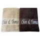 DUO DE DRAPS DE BAIN PERSONNALISES