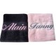Coffret serviettes de bain personnalisées Gris/Rose