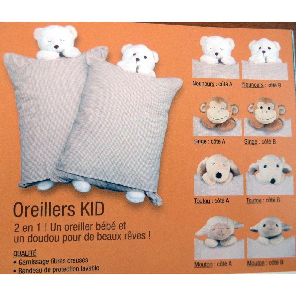 Coussin peluche ours à personnalisé