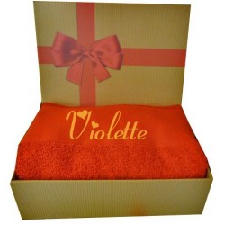 coffret serviette de toilette personnalisée